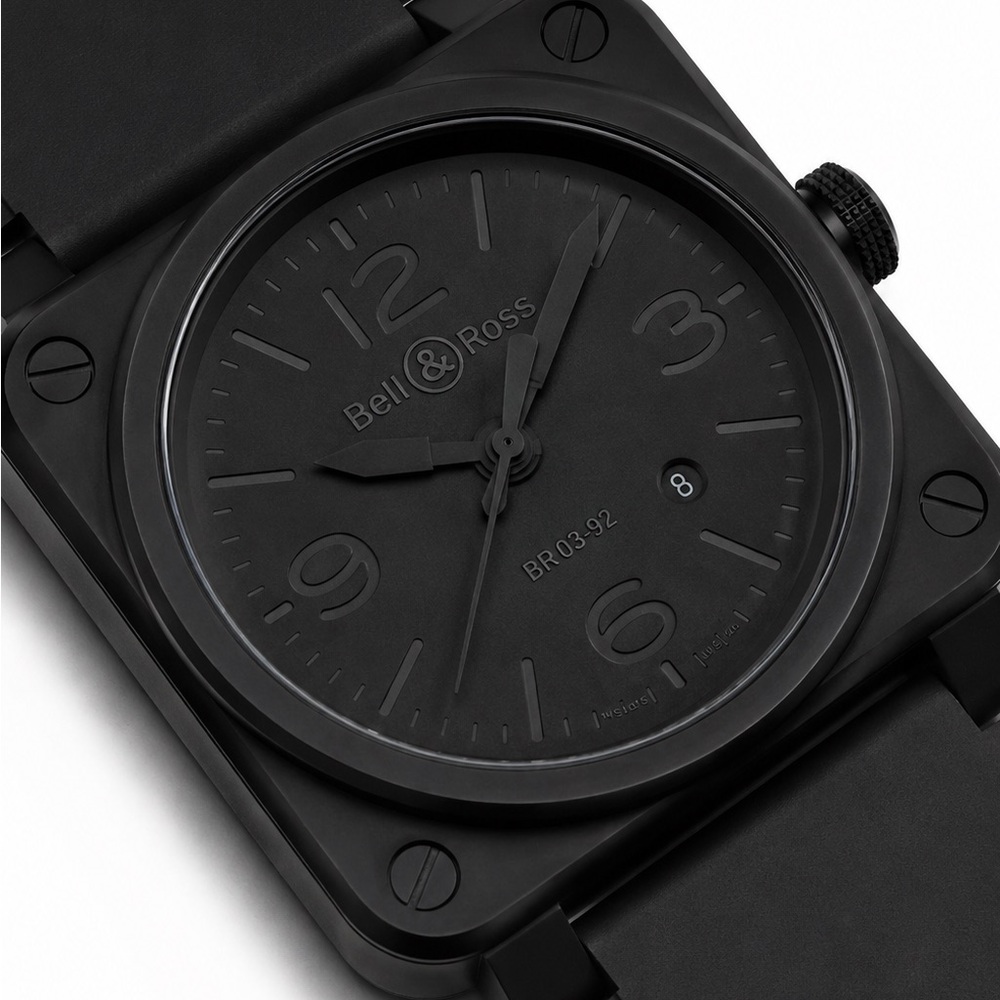 Bell & Ross BR 03-92 Men's Matte Black Pilot Watch